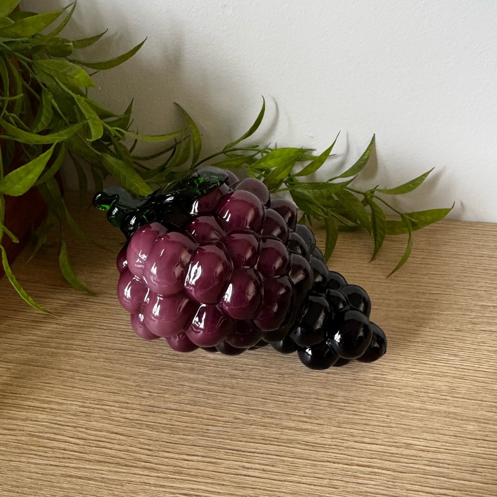 Glass Grape Cluster Decor